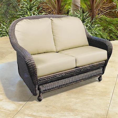 Woven Outdoor Upholstered Double Glider